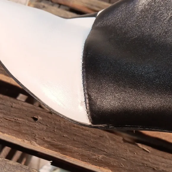 Jeffrey Campbell Bold Black and White Heeled Boots - Picture 8 of 10